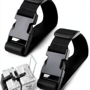 FLMITRA Luggage Strap Black Adjustable Travel Belt-0